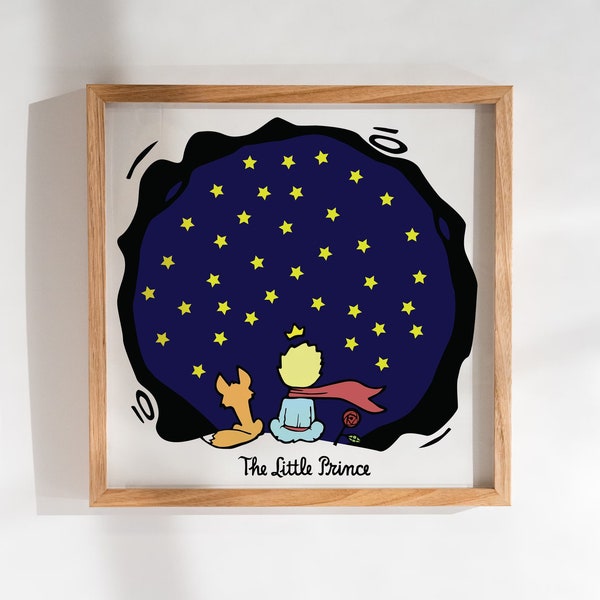 3D The Little Prince, 3D Paper Cut Shadow Box Template, SVG Digital Download Files, Shadow Box SVG Digital Download Files