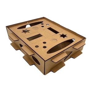 Cardboard Cat Homes Cat Puzzle Feeder, Cat Playhouse for Indoor Cats, Gift For Cat Lovers
