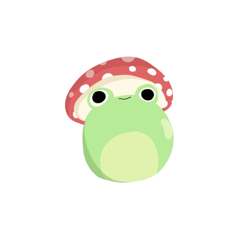 Cute Frog With Mushroom Hat Etsy