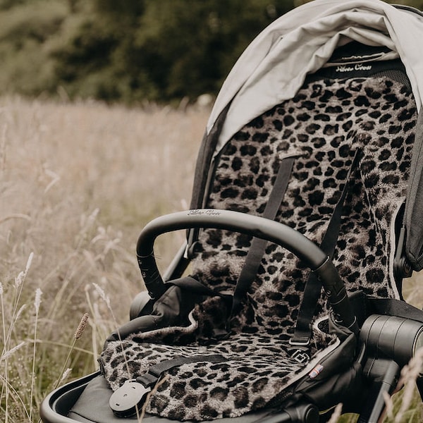 The Inka Animal Print Merino Sheepskin Buggy Liner