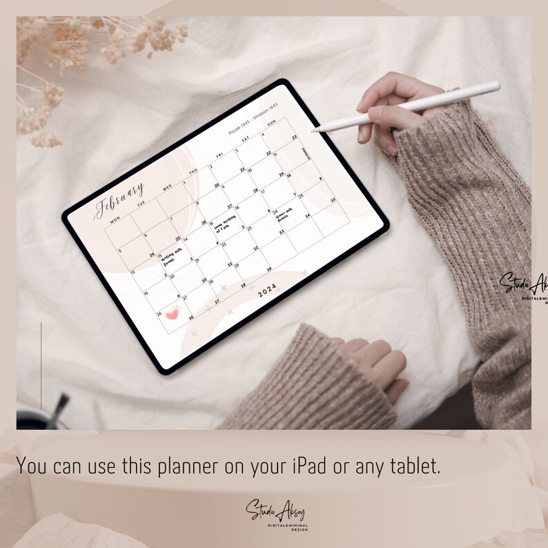 2024 Gregorian & Lunar Hijri Islamic Calendar Neutral Minimal Etsy