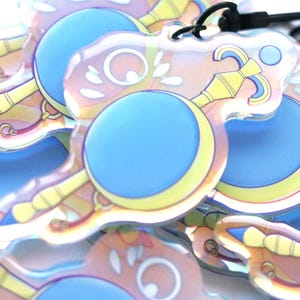 Palutena Staff & Shield Acrylic Keychain