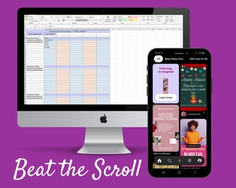 Pinterest Template - Pinterest Marketing Help Digital Download - Etsy SEO & Pinterest SEO