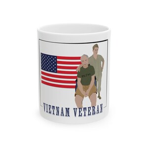 Vietnam Veteran Ceramic Mug - Heroic Tribute, Military Gift, Proud Veteran Mug, Coffee Lover&#39;s Keepsake, 11oz & 15oz Options