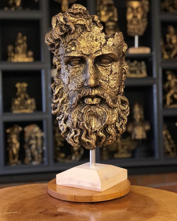 Poseidon Greek God of The Sea Bust Statue Collectible Figurine Greek Mythology Decor Gifts Poseidon Greek God of The Sea Bust Statue Collectible Figurine Greek Mythology Decor Gifts
