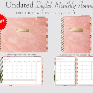 Digital Planner, GoodNotes Planner, Undated Digital Planner, iPad Planner, Monthly Planner, Notability Planner, Digital Calendar, Bundle