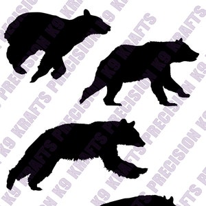 Bears, running, hunting, SVG, Ai, PDF, PNG, cut file, vector, clip art, dog showing