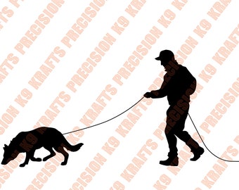 Man tracking, german shepherd, tracking, man trailing, search, PNG, Ai, PDF, SVG,