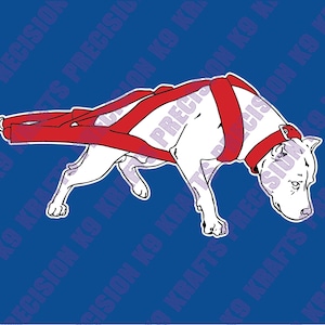 Red harness, pitbull, weight pulling, svg, dxf, png,