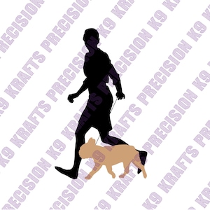 Clipart maître-chien, chien, art vectoriel (téléchargement numérique)