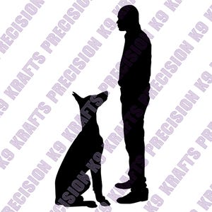 Maître-chien, Doberman Pinscher, K-9, Obéissance, Entraînement, Assis, SVG, DXF