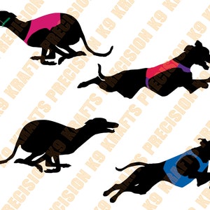 Whippets, lévrier, chien de chasse, course, course, dxf, svg, eps, ai, png