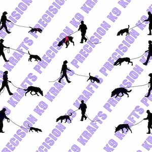 Scent Work Dog Breeds SVG Clipart: Tracking Handlers (Digital Download)