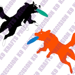 Border Collie, disk dog, frisbee, PNG, Ai, PDF, Clipart, vector art, cut file, DXF