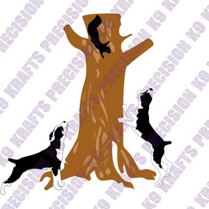 treeing feist, squirrel, hunting, squirrel dogs, terrier, SVG, Ai, PDF, PNG, cut file, vector, clip art,