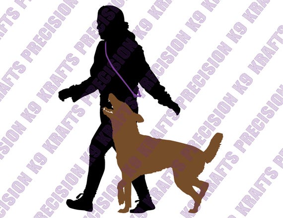 Woman Heeling With Malinois, Schutzhund