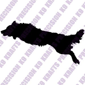 Leaping Border Collie, ai, eps, svg, png, dxf