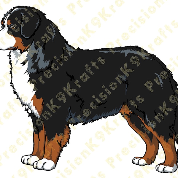 Bernese Mountain dog, BMD, Berner, mastiff, working dog, EPS, SVG, Dxf, ai, png