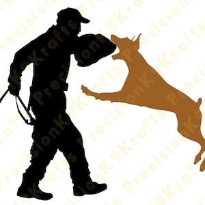 Doberman pinscher jump bite