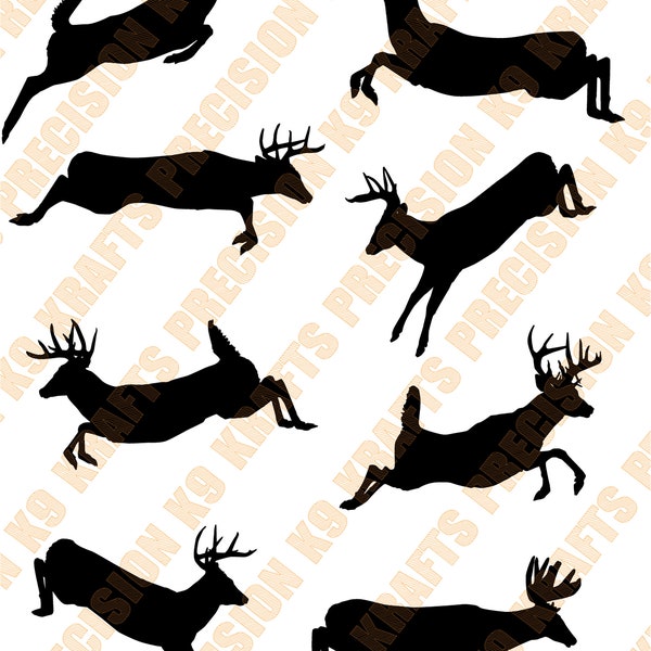 white tail bucks, deer, running, jumping, hunting, small game, SVG, Ai, PDF, PNG, cut file, vector, clip art,