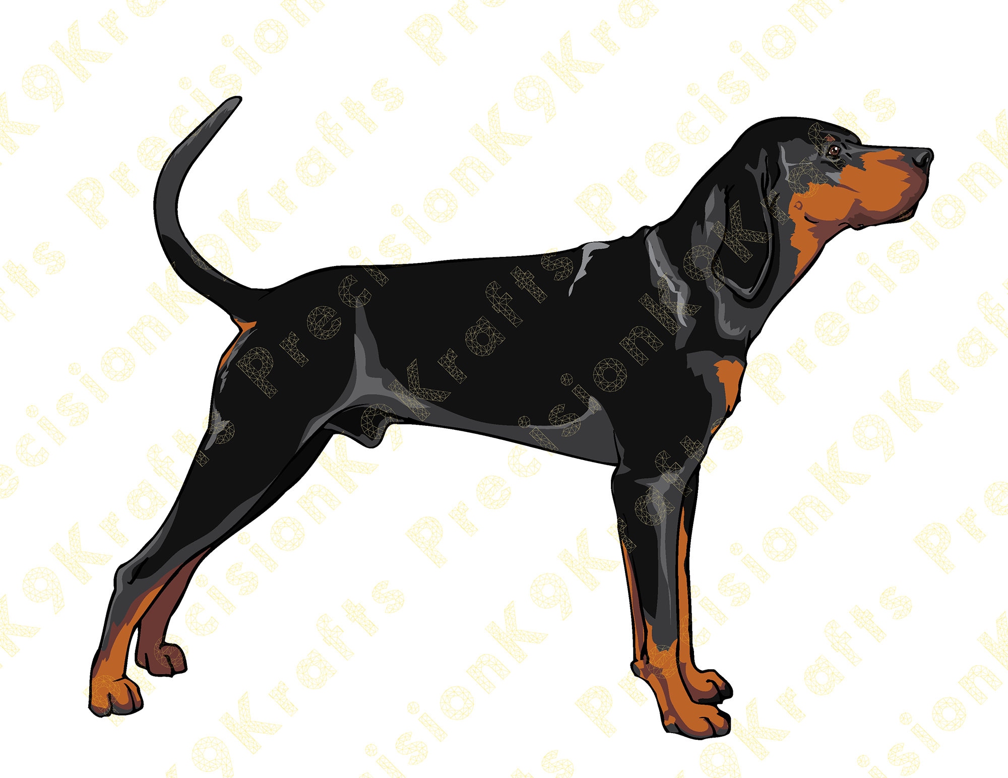 Black and Tan Coonhound Etsy
