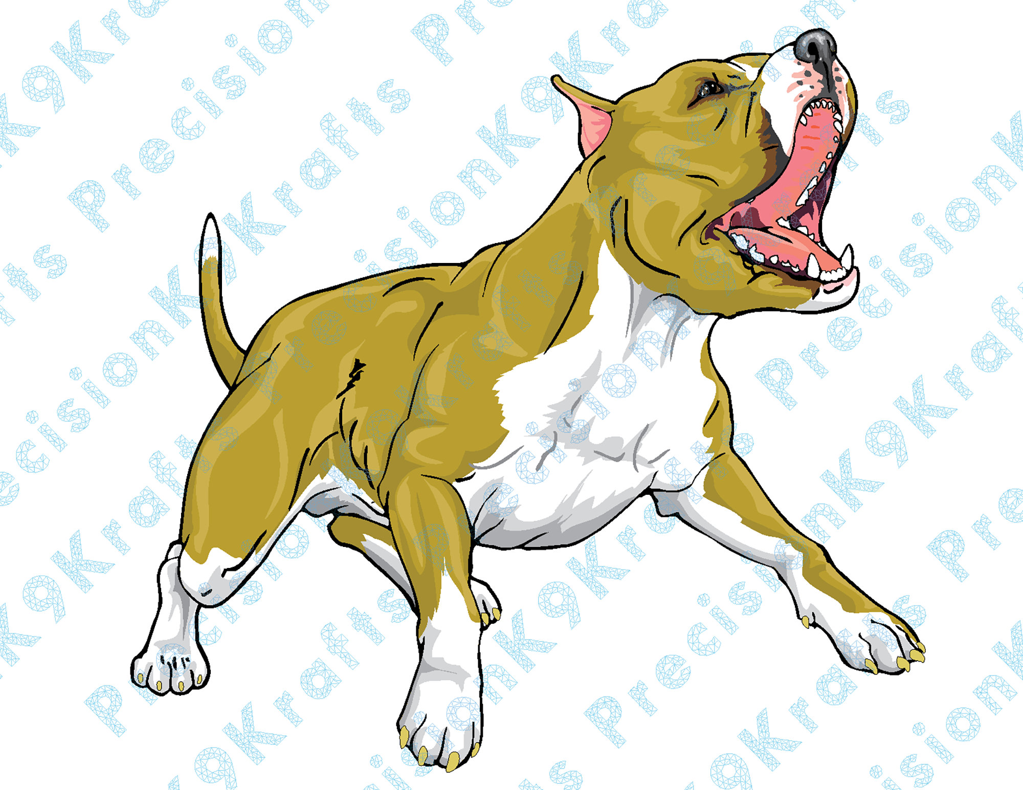 Pitbull barking, pitbull, terrier