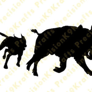 Perro persiguiendo cerdo salvaje, caza, cerdo salvaje, svg