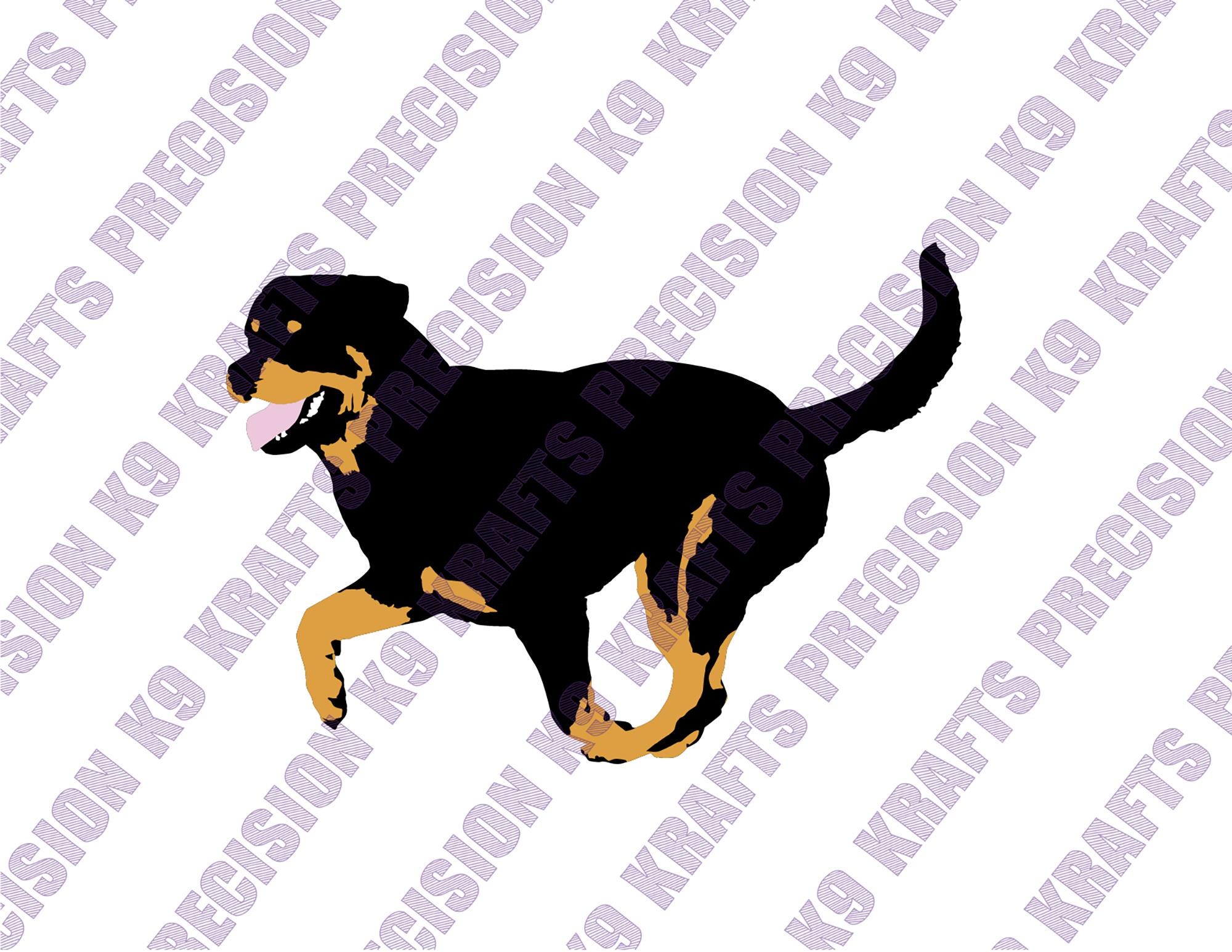Running Rottweiler, Eps, Ai, Svg, Png, Dxf - Etsy