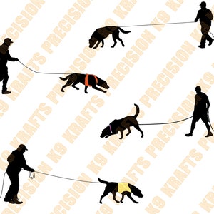 Tracking Handlers en hun honden, labrador retriever, laboratorium, geurwerk, Tracking, man trailing, SVG, PNG, Ai, PDF, Dxf