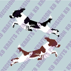 English Springer Spaniel Clipart: Dock Jumping Dog Vector (PNG, Ai, PDF)