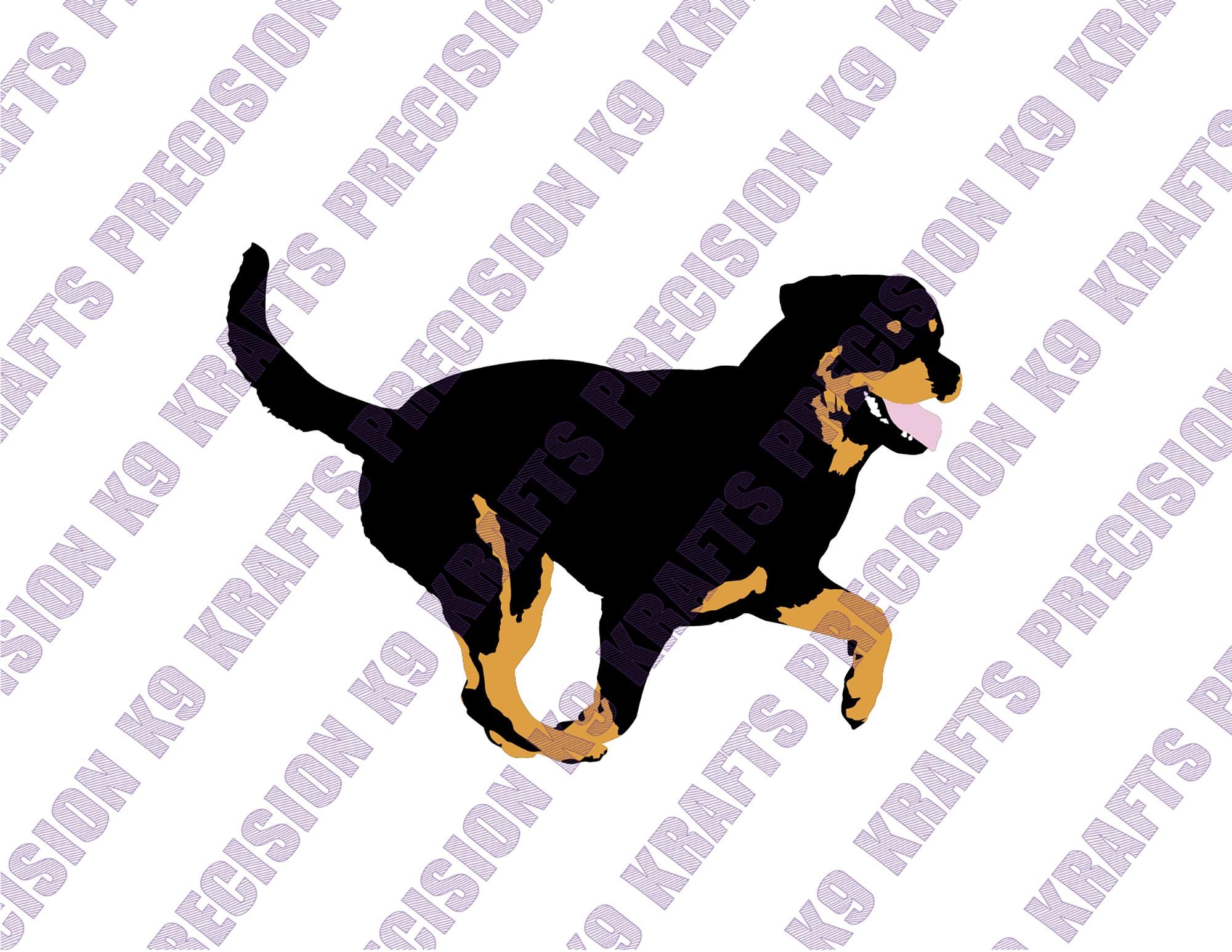 Running Rottweiler, Eps, Ai, Svg, Png, Dxf - Etsy