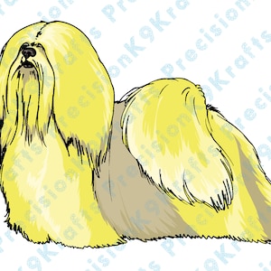 Lhasa Apso, Lhasa, perrito león, perro, imágenes prediseñadas, vector, ilustración,