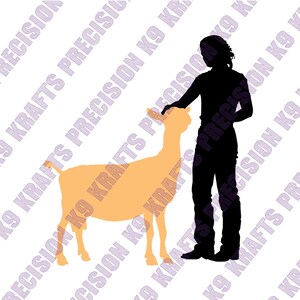 Junior showmanship, dairy goat, doe, nanny, Youth Handler, DXF, PNG, SVG, Ai