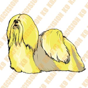 Lhasa Apso, Clip Art, Lasha, Lap dog, dxf, svg, eps, png,