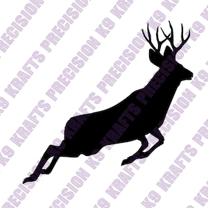 Leaping, Mule Deer, Buck, Vector, Cut File, SVG, Ai, PDF, PNG, Dxf,