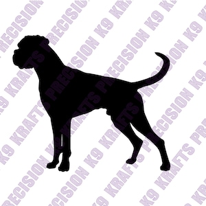 Bóxer alemán con cola natural, bóxer, mastín, dxf, svg, eps, png