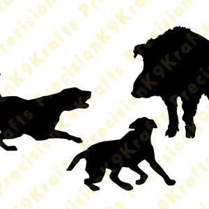Cães baios e porco selvagem, porco selvagem, caça, svg