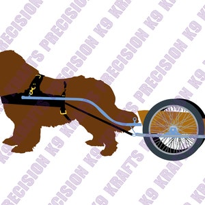 Newfoundland, Newfie, carting, draft dog, working breed, SVG, Ai, PDF, PNG, cut file,