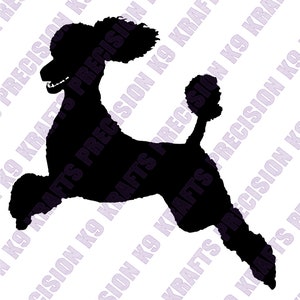 Standard poodle, running, hunting poodle, water dog, jumping, SVG, PNG, Ai, PDF, Clipart, vector art, cut file,