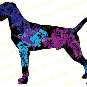 Floral Wirehaired Pointer