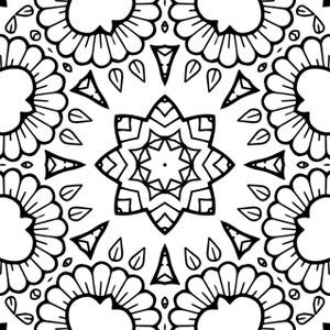 Meditation Mandala Coloring Pages | Etsy