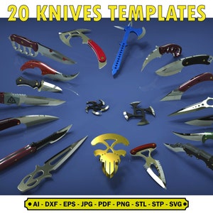 20 knives templates