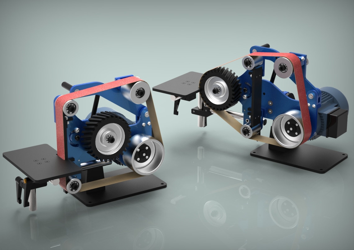 2x48'' Tilting Belt Grinder Plans PDF and DXF Files Included Inch Plans