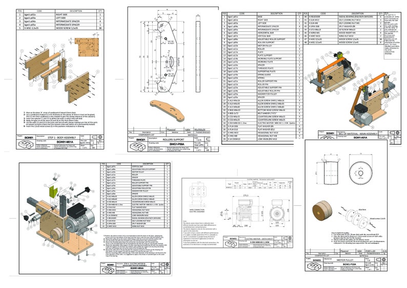 2x72'' Belt Grinder Plans PDF and DXF Files Included DIY With Home Tools Etsy