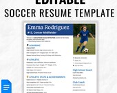 Soccer Recruitment Resume Template | Player Profile, Recruiting Guide (Editable Google Doc)