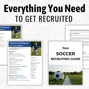 Soccer Resume Template for College Recruiting | Google Doc Editable ...