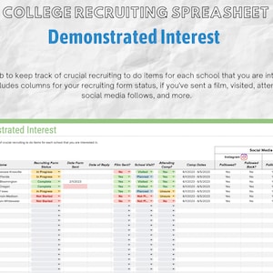 The BEST College Recruiting Spreadsheet for Student Athletes | Athletic ...