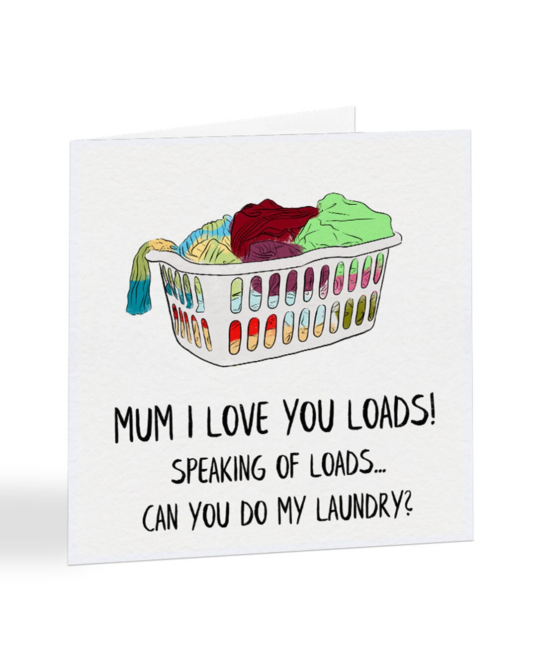 I Love You Loads Can You Do My Laundry Card Etsy