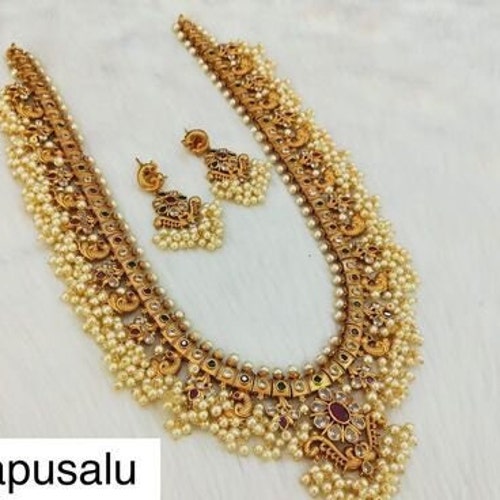 Indian Traditional Matte Gold Jewellery 