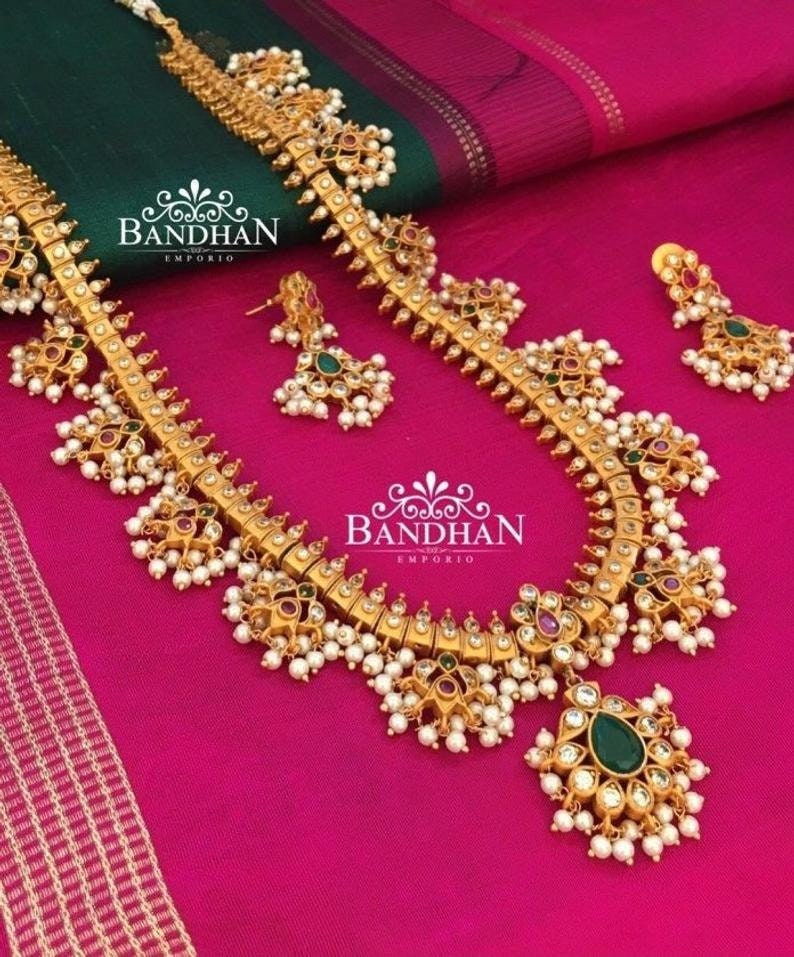 Indian Traditional Matte Gold Jewellery 